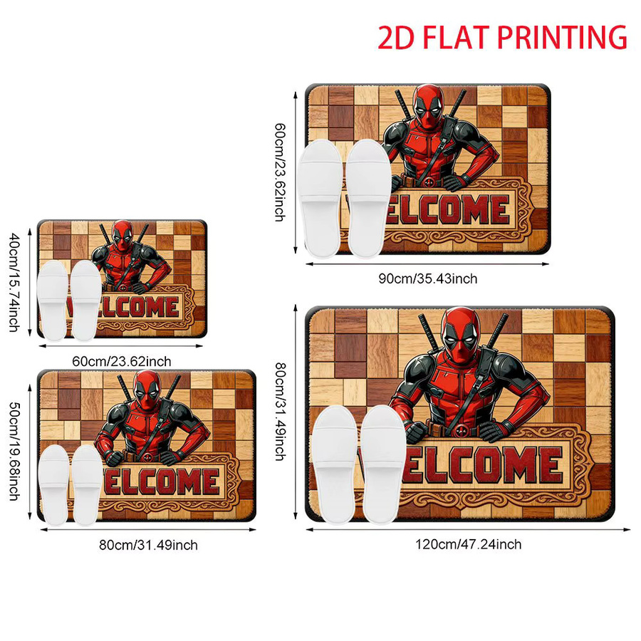 Beast Kingdom Marvel Deadpool Willkommens-Teppich, wetterfest, mehrfarbig, B: 140 cm, T: 60 cm - Bild 3