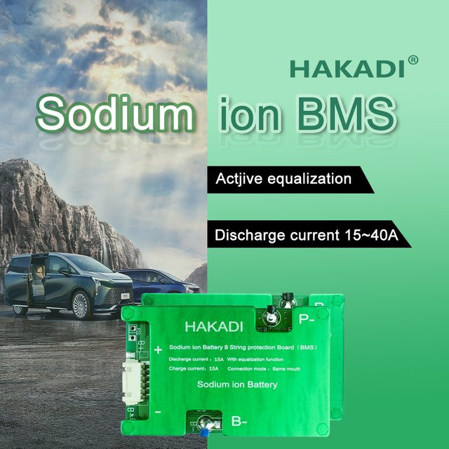 Hakadi Natrium-Ionen BMS mit aktiver Balance für 4S bis 16S Akkus, 10A-40A, Farbe: Grün - Bild 1