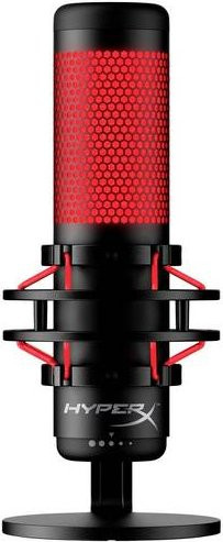 HyperX QuadCast USB-Kondensatormikrofon in Schwarz/Rot mit roter Beleuchtung - Bild 2