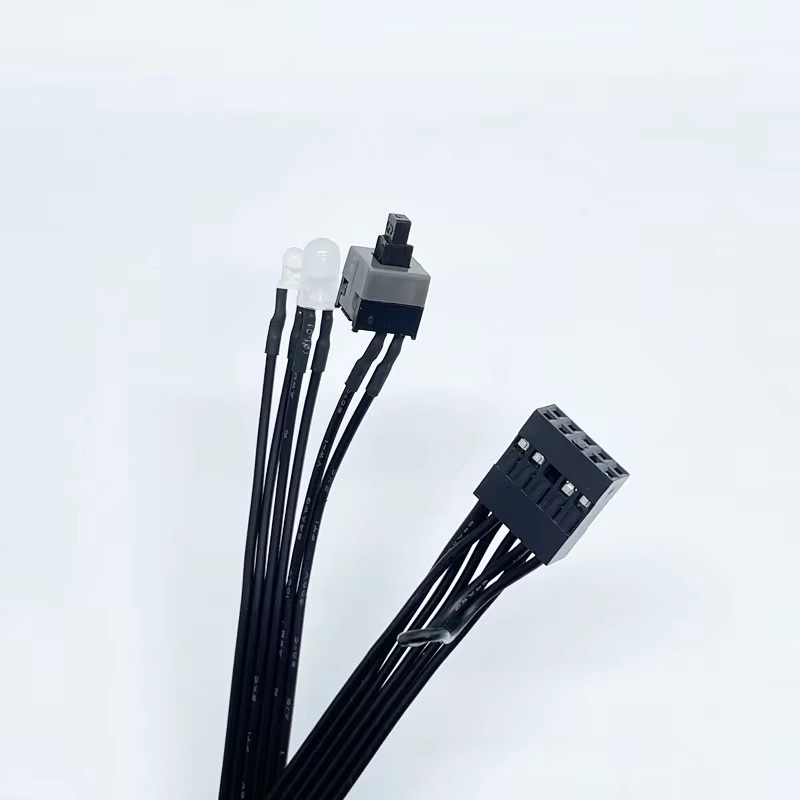 HP Motherboard 9 Pin zu PC Power Button Switch Kabel mit LED-Anzeige in Schwarz für HP 280 400 600 800 G1 G2 G3 SFF - Bild 2