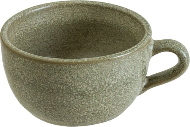 Bonna Kaffeetasse Adelfa Ripple aus Porzellan, grün, 6er Pack, 205 ml, Durchmesser: 9,7 cm, Höhe: 5,5 cm - Bild 1