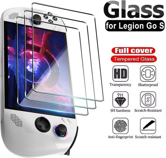 3er-Pack HD-Displayschutzfolie aus gehärtetem Glas für Lenovo Legion Go S, transparent, kratzfest und anti-fingerabdruck mit 9H Härte - Bild 1