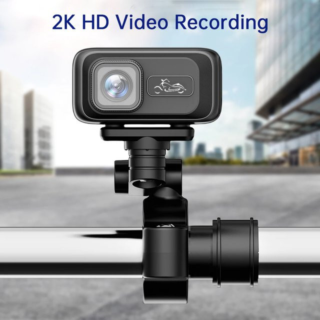 MOCENDO 2K Motorrad-Dashcam CSMT100 in Schwarz mit WLAN-App, IP65 wasserdicht, 140 Grad Weitwinkel und 128GB Speicher - Bild 1