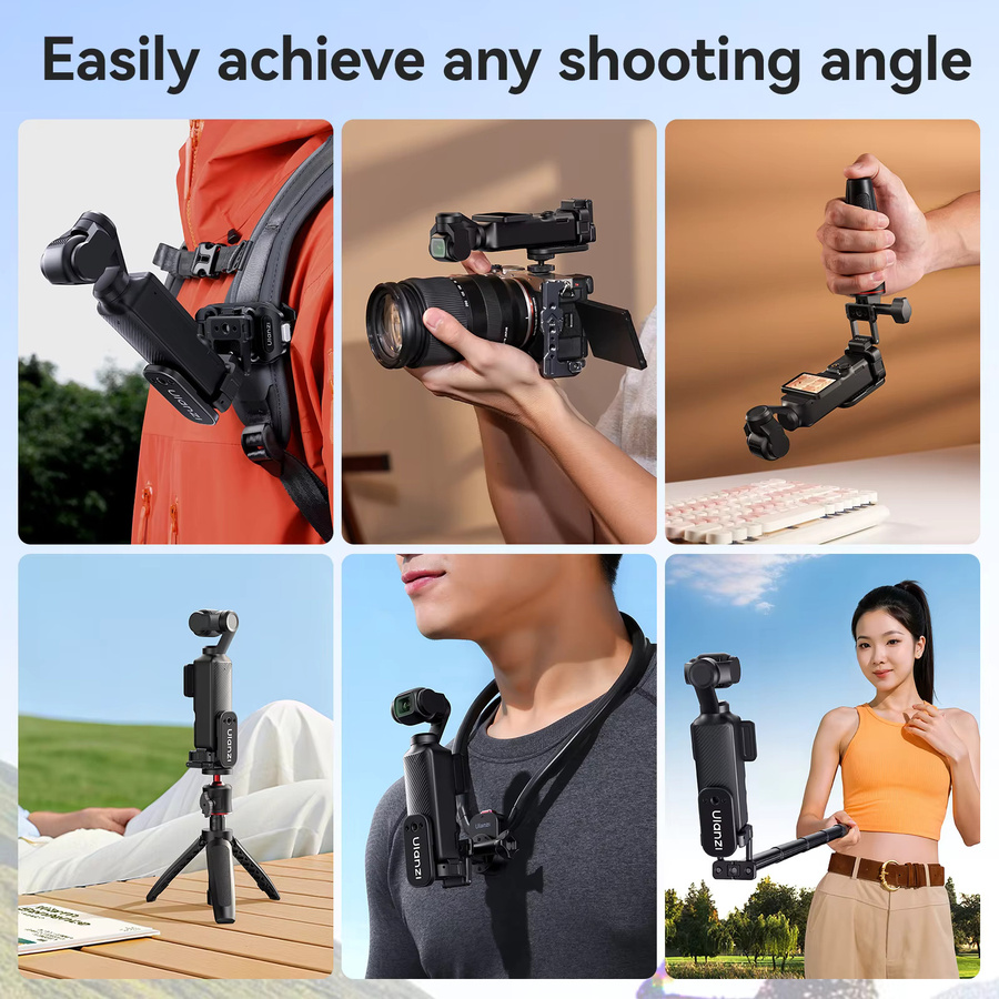 Ulanzi PK16 Magnetische Halterung mit Schnellwechsel-Adapterrahmen für DJI Osmo Pocket 3 und DJI Osmo Pocket 4, Schwarz - Bild 5
