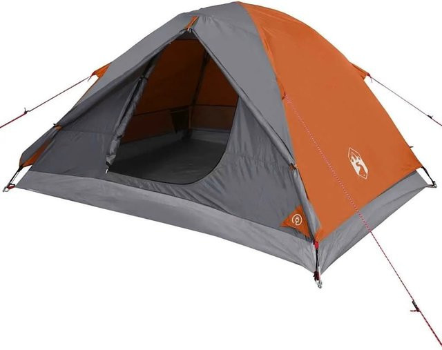 vidaXL Kuppel-Campingzelt für 3 Personen in Orange, wasserdicht - Bild 1