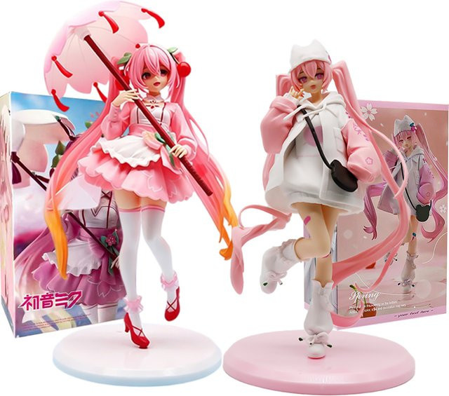Bandai Anime Hatsune Miku Hands Cherry Umbrella Sweatshirt Actionfigur, Kunststoff - Bild 1
