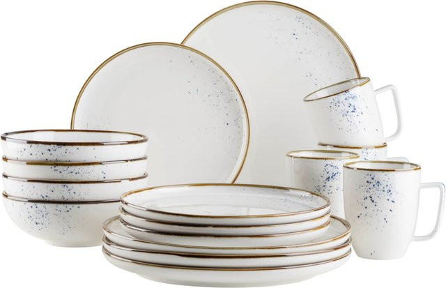 Mäser Kombiservice Pintar aus Porzellan in Beige, Braun und Weiß - Bild 1
