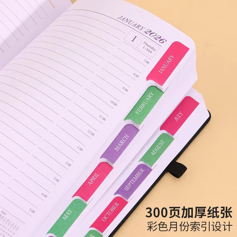 2026 Tagesplaner mit 365 Tagen Gewohnheits-Tracker und Kalender für Produktivität und Zielsetzung, Orange, Hardcover - Bild 4