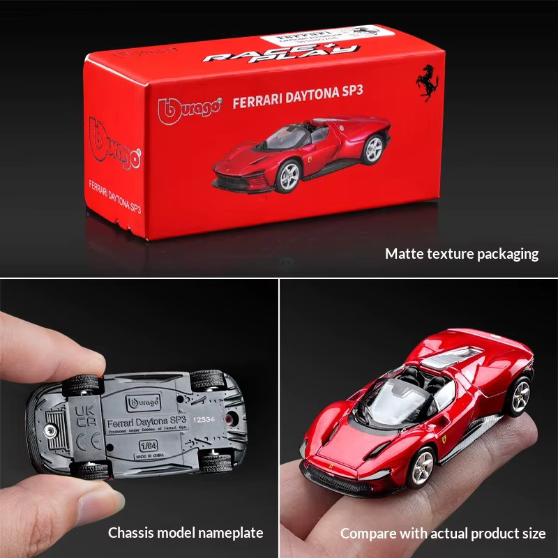 WELLY Ferrari Daytona SP3 FXX K 812 Competizione Monza SP1, Modellauto, 1:64, Metall, Rot - Bild 2