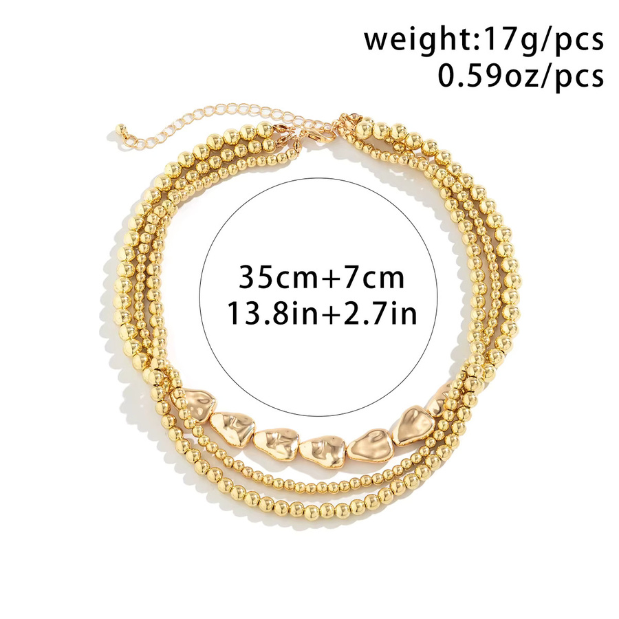 KunJoe Halskette, Gold Farbe, CCB Perlen, Damen - Bild 5