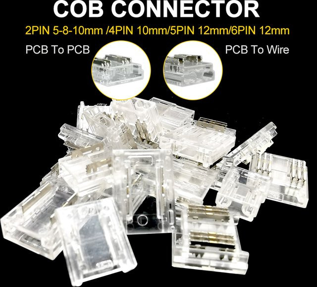 FUNZENXIN COB Transparente Lötfreie Abdeckung Stecker für LED Streifen WS2812B 5050 RGBW RGBCCT - Bild 1
