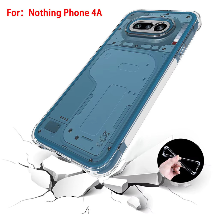 EUCAGR Silikon Soft Case für Nothing Phone 4A Pro, transparente Airbag Schutzhülle - Bild 3