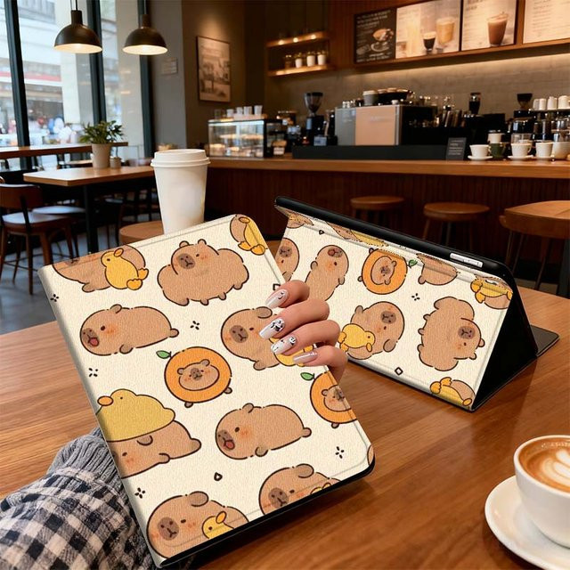 Cartoon Capybara Schutzhülle für Xiaomi Redmi Pad Pro Max Ultra und Mi Pad Modelle in Multicolour - Bild 1
