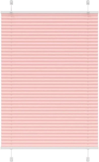 vidaXL Plissee Rosa, halbtransparentes Polyester, B/H: 90 x 150 cm - Bild 1