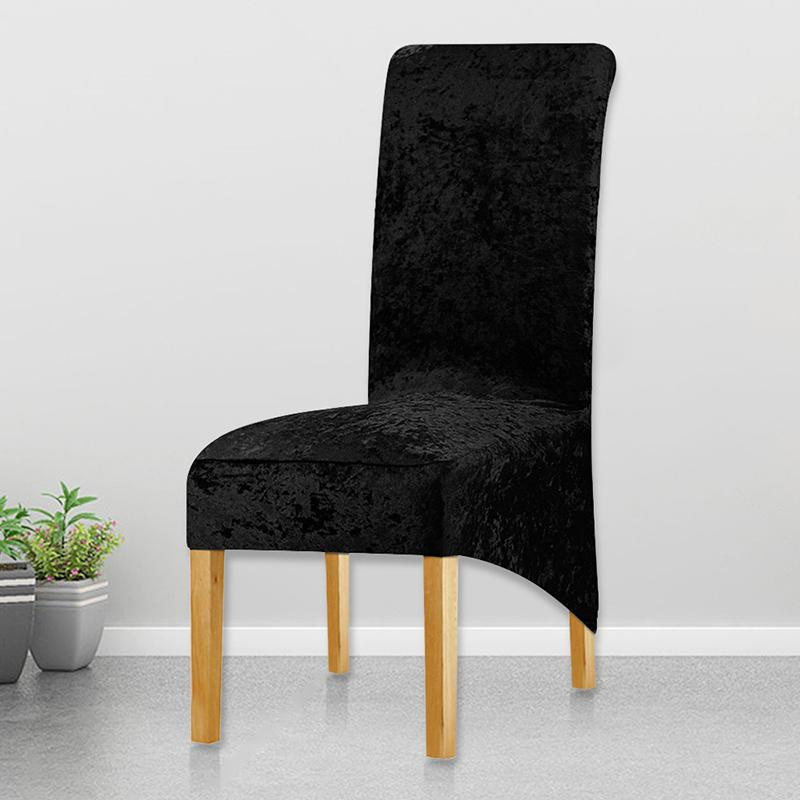 Leorate Stretch Esszimmer Stuhl Abdeckung aus weichem Samt, waschbar und rutschfest, für Winter und moderne Stühle - Bild 5