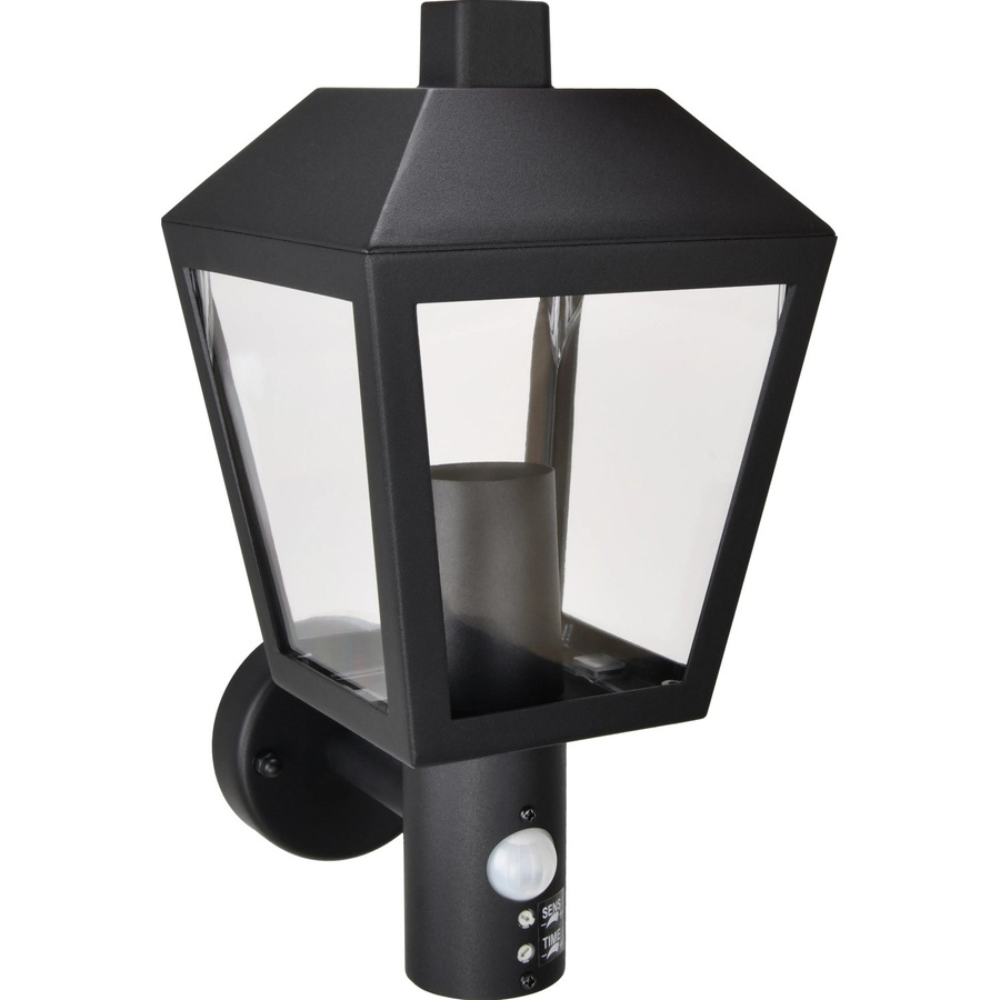 Außenwandleuchte Vigevano mit Bewegungssensor aus Aluminium-Druckguss in Schwarz, E27, IP44, H: 40,0 cm, B: 20,0 cm, T: 15,0 cm - Bild 2