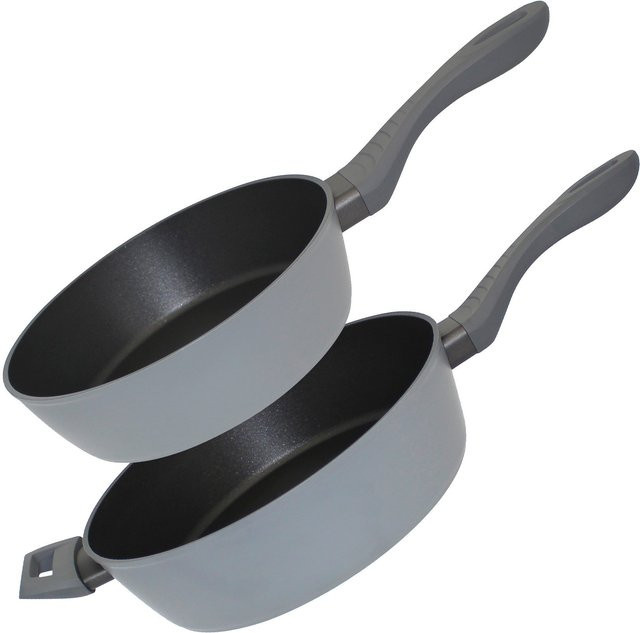 ELO Schmorpfannen-Set Eco Life, 2-teilig, Grau, Aluminium mit Keramik-Beschichtung und Antihaftbeschichtung - Bild 1