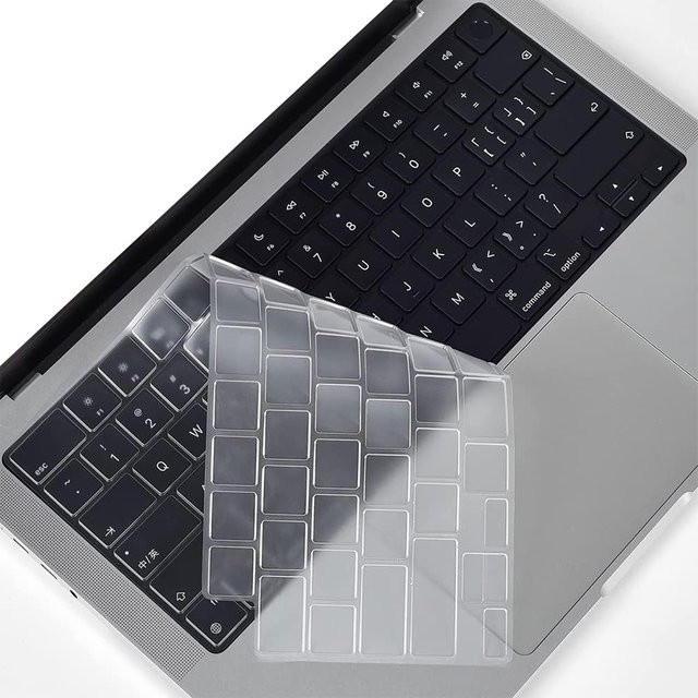 SDYIGOE Ultradünne TPU-Tastaturabdeckung für Apple Laptop Pro und Air, Farbe: transparent - Bild 1
