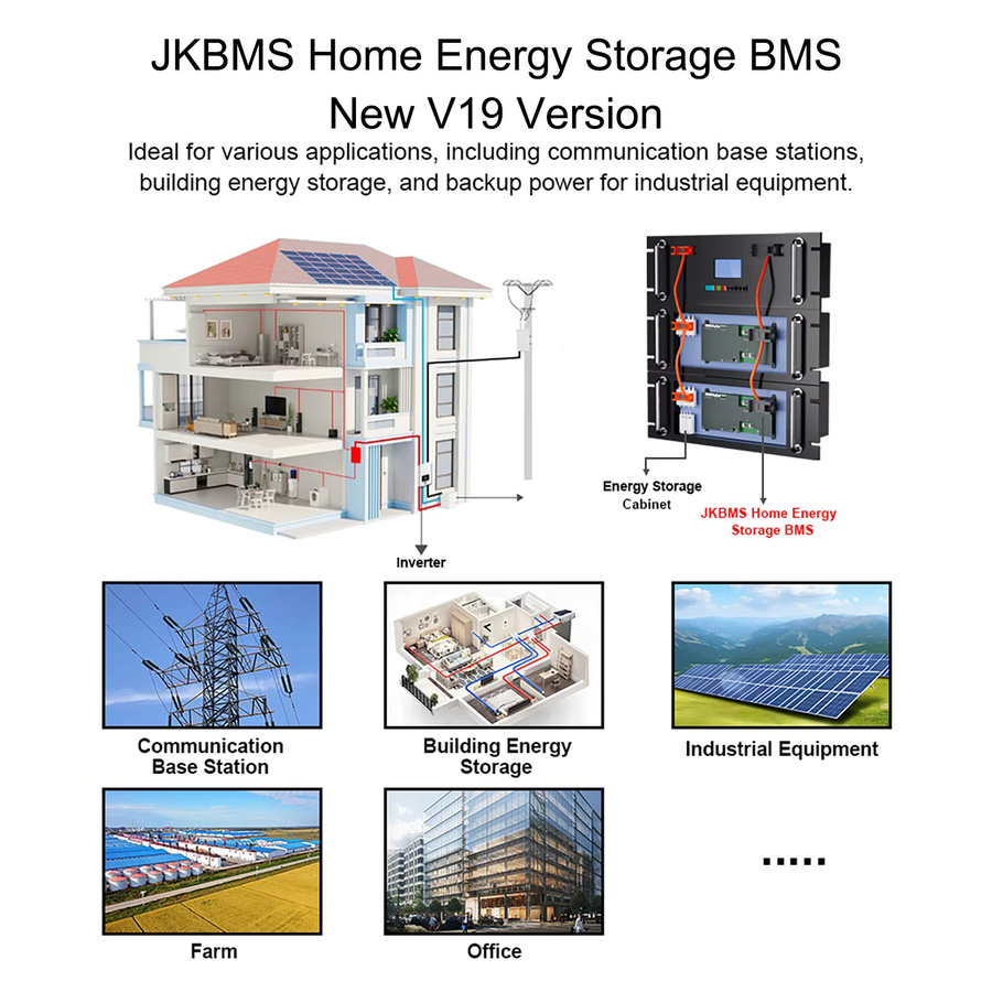 Jikong JK Inverter BMS V19 JK-PB2A16S20P mit 200A Aktivem Balancer 2A für LiFePo4 Li-Ion LTO Batterien 16S 24V 48V 72V - Bild 2