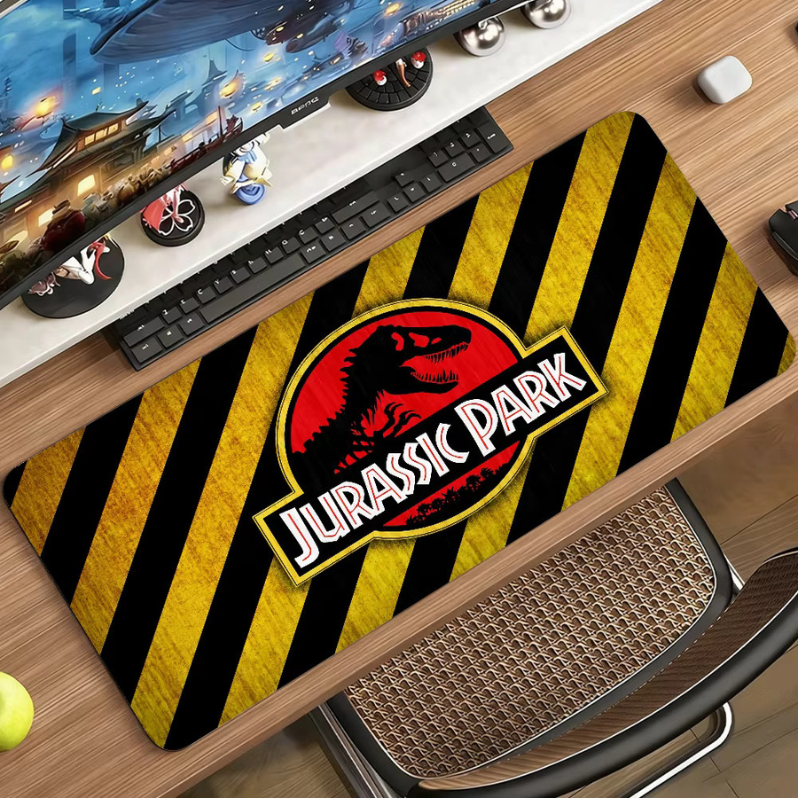 J-Jurassic P-Park Mauspad XXL Schreibtischunterlage in Multicolour mit rutschfester Kante für PC und Laptop - Bild 3