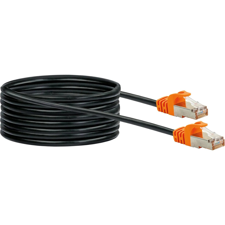 Schwaiger CAT7 S/FTP Ethernet LAN Netzwerkkabel Orange/Schwarz, 10 m - Bild 2