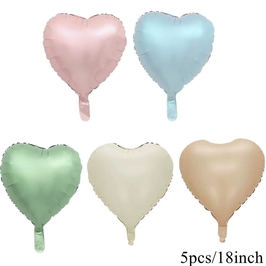Tissy Herz Folienballons in Vintage Rosa und Grün für Geburtstag, Hochzeit oder Valentinstag, Durchmesser: 45,72 cm - Bild 3