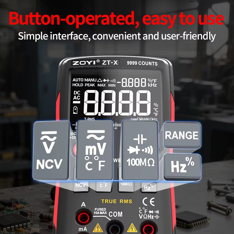 ZOYI ZT-X Digital-Multimeter: Hochpräzises und tragbares Multifunktionsmessgerät mit automatischem Bereichswechsel für elektrische Reparaturen - Bild 3