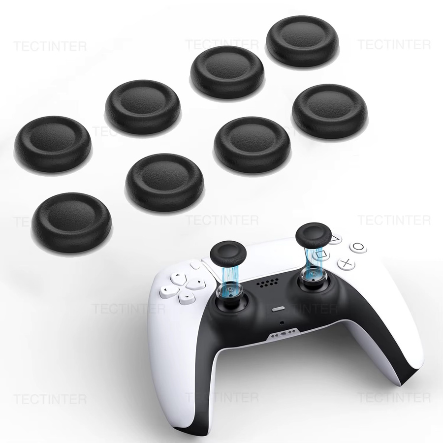 TECTINTER Joystick Ersatz Kappen für PS5 und PS4 Controller, Thumbstick Grip Abdeckung in Schwarz, Reparatur Teile für Playstation 5 Zubehör - Bild 7