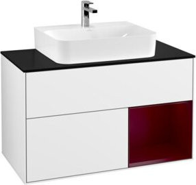 V&B Waschtischunterschrank Finion 100 Wandbeleuchtung in Weiß lackiert B/T/H: 100 x 50,1 x 50,1 cm - Bild 1