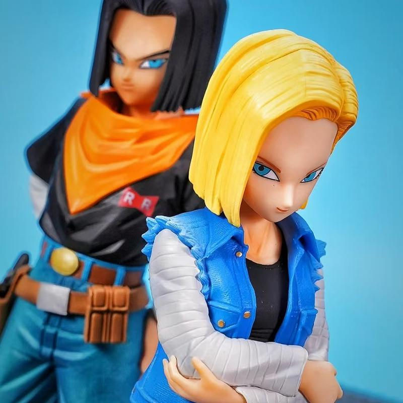 Bandai Dragon Ball Z Anime Actionfigur Android 17 und 18 aus PVC in Multicolor - Bild 3