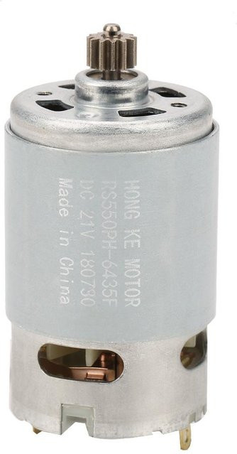 Industrieller Gleichstrommotor mit zwei Geschwindigkeiten und 12 Zähnen für elektrische Bohrmaschinen, 21 V, Silber - Bild 1