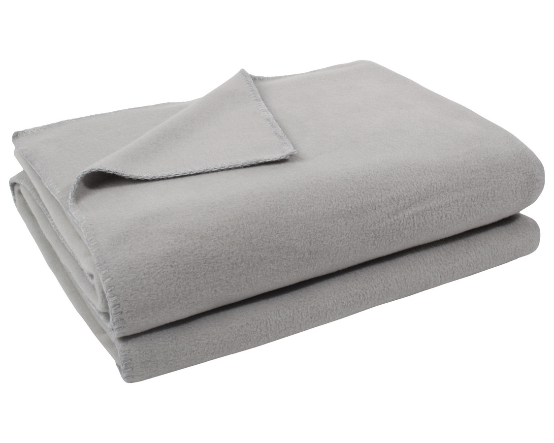 Zoeppritz Soft-Fleece Wohndecke Grau, B/B: 220 x 240 cm - Bild 1