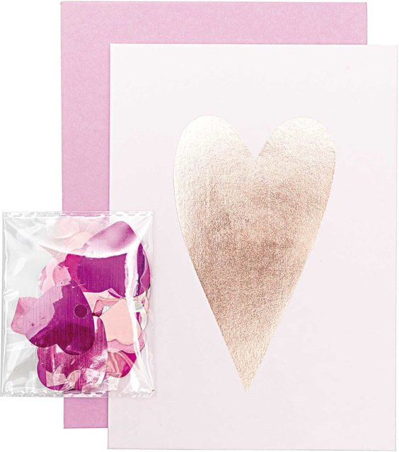 Rico Design Paper Poetry Grußkartenset It must be love Herz pink - Bild 1