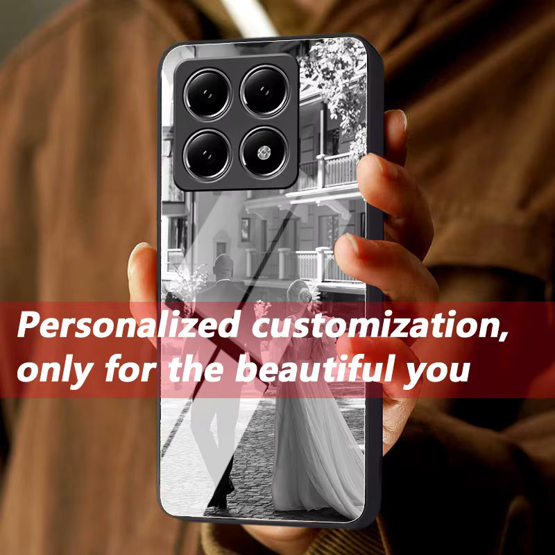 Personalisierte Fotospiegel Handyhülle aus Glas für Xiaomi 14, 14 Pro, 14 Ultra, 14T und 14T Pro in Schwarz und Multicolour - Bild 3