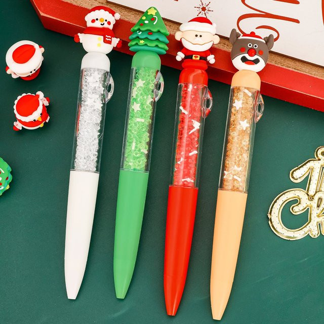 Weihnachts-Gelstift aus Silikon mit schwarzer Tinte in Mehrfarben-Design - Bild 1