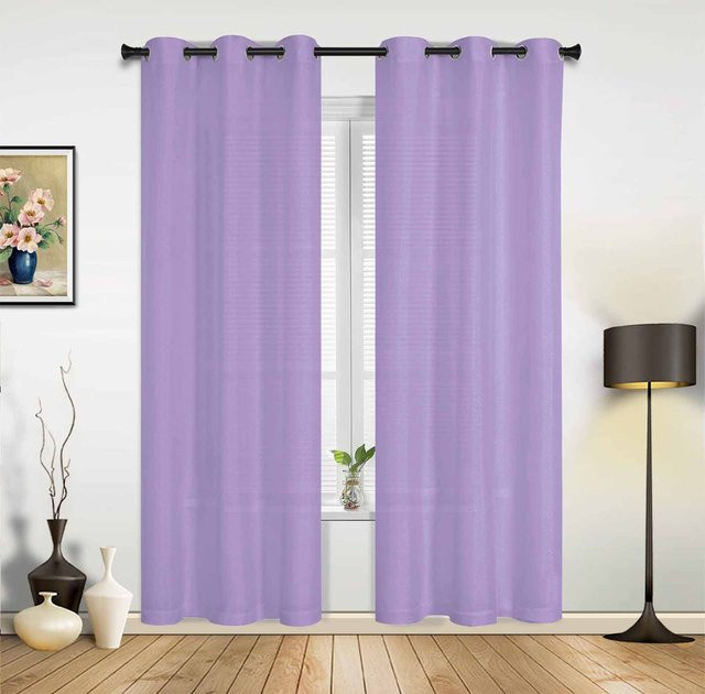 Moderne halbtransparente Vorhänge von Household supplies MH in Lila, Breite: 135 cm, Höhe: 115 cm - Bild 1
