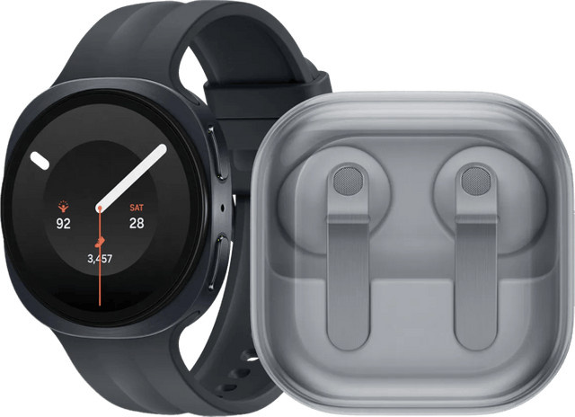 Samsung Galaxy Watch9 Schwarz 40 mm und Samsung Galaxy Buds4 Weiß im Set - Bild 1