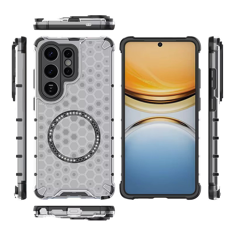 Magnetische 2-in-1 Schutzhülle für Samsung Galaxy S26 S25 S24 S23 Ultra Plus Edge FE A17 A56 A36 A55 mit Luftpolster und MagSafe Funktion in Transparent - Bild 4