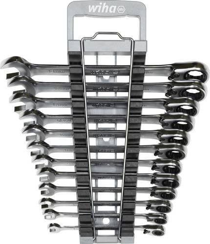 Wiha Ringratschen-Gabelschlüssel-Set 12-teilig umschaltbar inkl. Halter, 8-19 mm - Bild 1