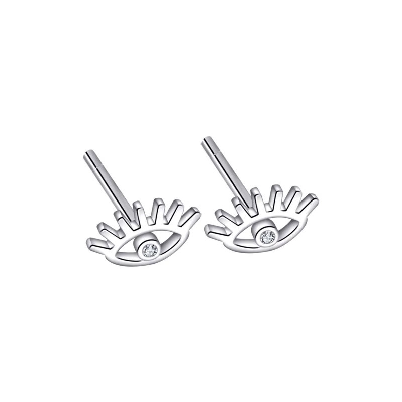 Ohrstecker 925 Silber, Augenmotiv, Zirkonia, Unisex - Bild 4