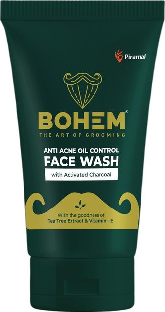 BOHEM Gesichtsreiniger mit Aktivkohle, Teebaumextrakt & Vitamin E, 100 ml, Herren - Bild 1