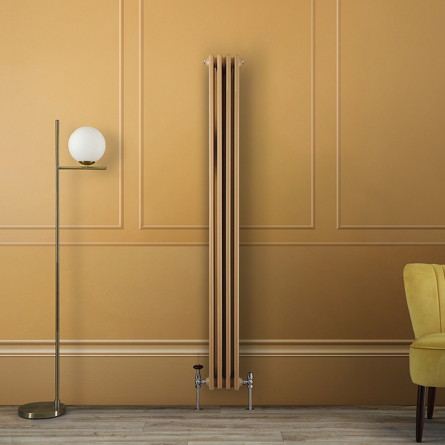 Regent Gliederheizkörper 2-säulig vertikal in Autumn Gelb, Höhe: 180 cm, Breite: 20 cm - Bild 1