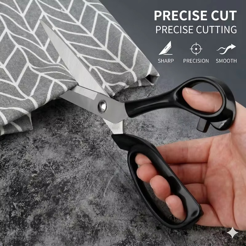 Professionelle Schneiderschere aus Edelstahl in Schwarz, 10 Zoll (25,4 cm) - Bild 2