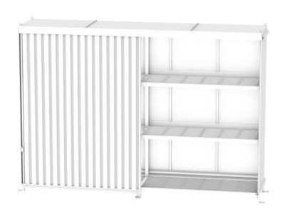 Regalcontainer BAUER CEN 75-3 aus Stahl mit Schiebetor in Blau, B/T/H: 780,0 x 155,0 x 454,5 cm - Bild 1