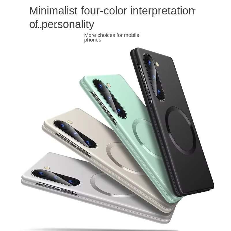 Ultradünne und harte Handyhülle mit MagSafe für Samsung Galaxy Z Fold 6, 5, 4, 3 in Silber mit mattem Finish und Kameraschutz - Bild 5