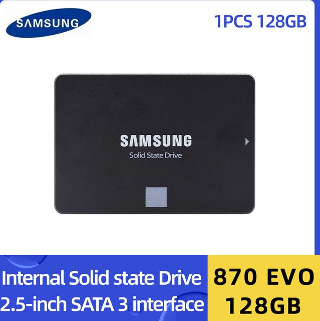 Samsung 870 Evo SATA III SSD 2,5 Zoll internes Solid-State-Laufwerk 128 GB Schwarz - Bild 1