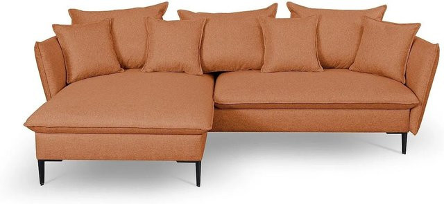Pascal Morabito Schlafsofa Lazare in Orange mit L-Form und Stoffbezug - Bild 1