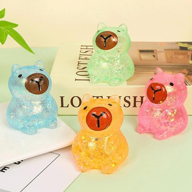PRELEXT Kawaii Capybara Stress-Quetschspielzeug, beige - Bild 1