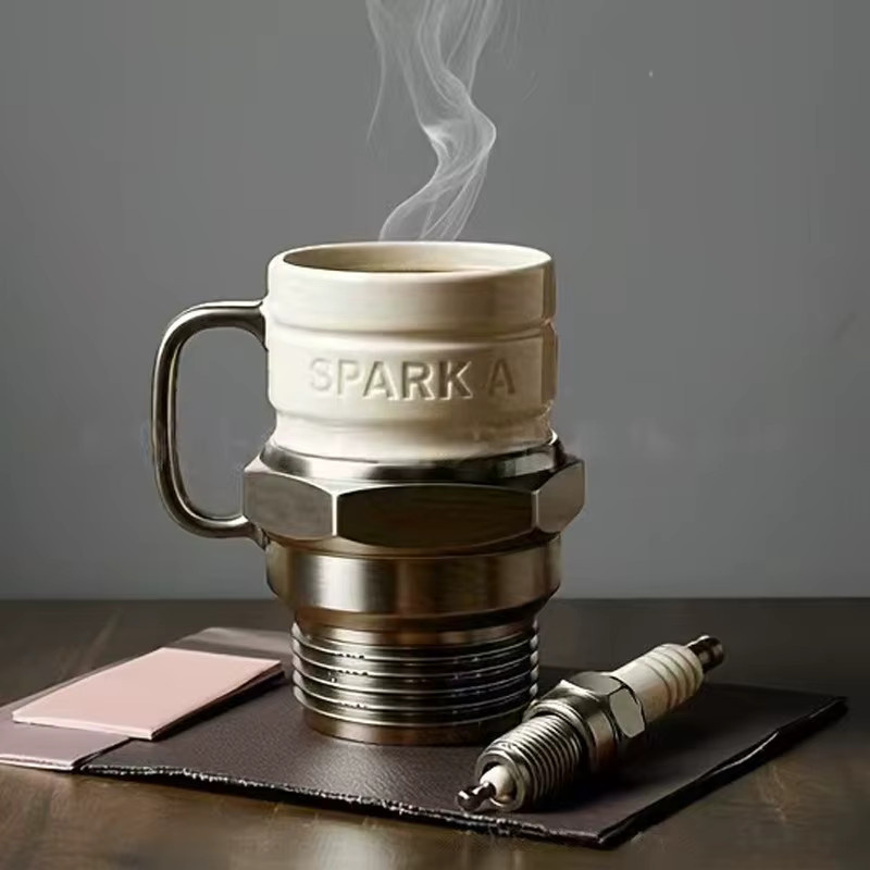 Zündkerzenförmige Kaffeetasse für Mechaniker und Auto-Enthusiasten, hitzebeständiger Becher für Kaffee und Wasser - Bild 3