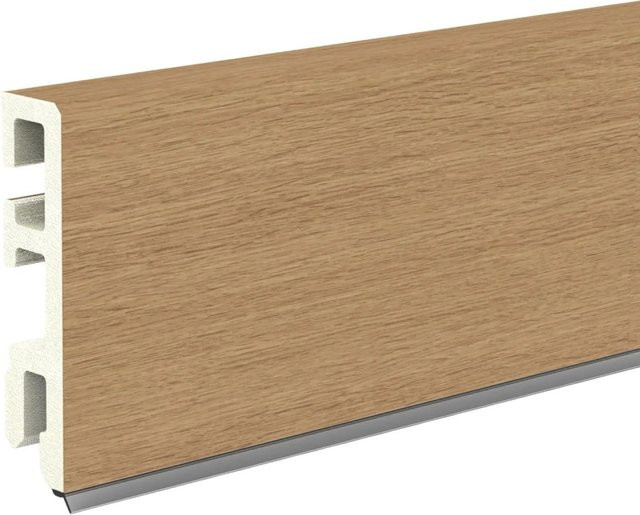 Döllken Hartschaumleiste USL60 sk Dekor Eiche Stavern, Farbe: Braun, B/H/T: 60 mm x 2500 mm x 14 mm - Bild 1